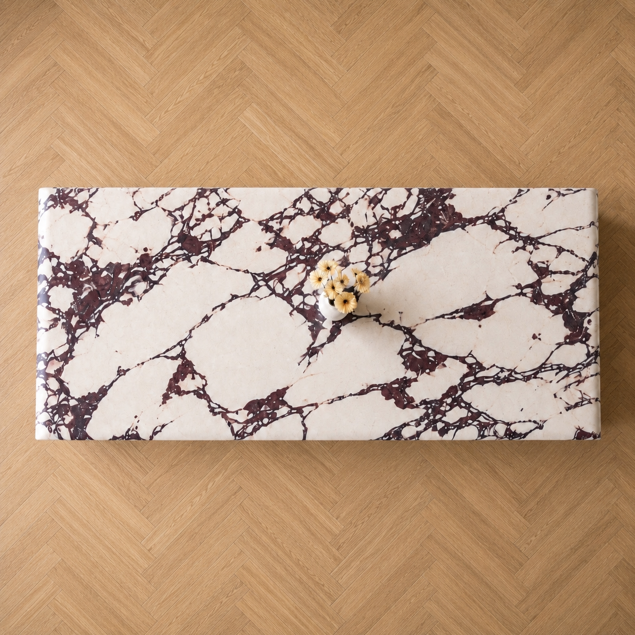 Monceau coffee table in Calacatta Viola marble