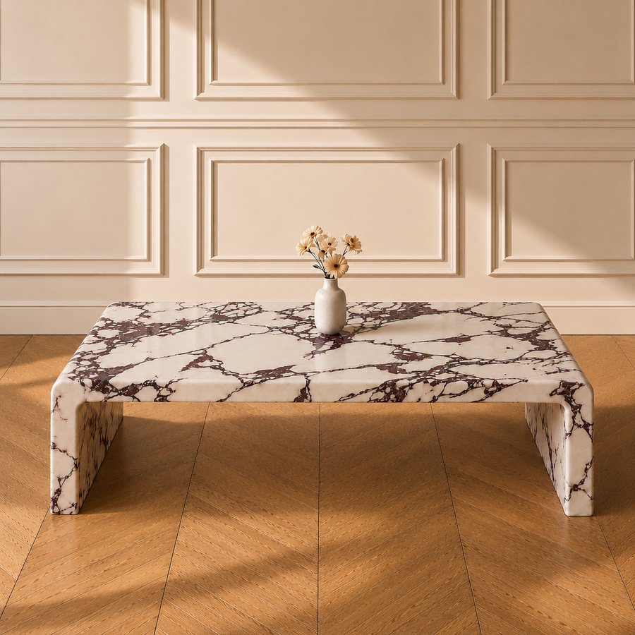 Monceau coffee table in Calacatta Viola marble